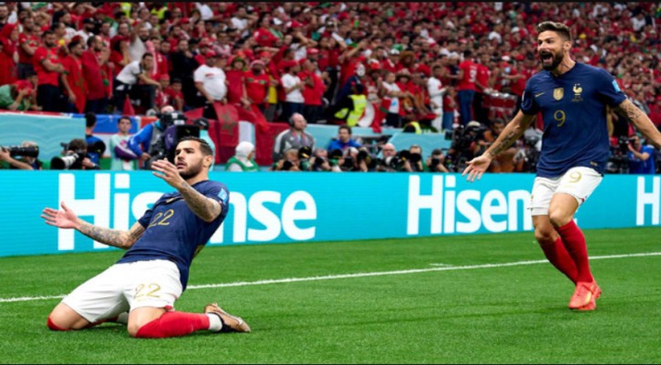 মরক্কোর বিপক্ষে প্রথমার্ধে ১-০ ব্যবধানে এগিয়ে ফ্রান্স